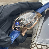 Luxuriöse Designer-Herrenuhr mit Mechanischem Uhrwerk, Orbitalem Zifferblatt, Schwebender Bewegung im Tourbillon-Stil, Individuelles Logo OEM