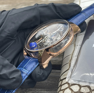 Montre mécanique de luxe pour homme, cadran orbital, mouvement flottant, style tourbillon, logo personnalisé OEM - Product Image 6