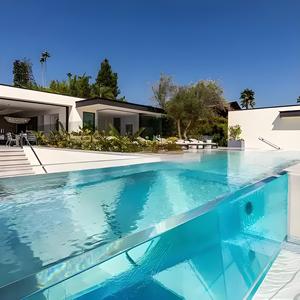 Hojas acrílicas gruesas transparentes con botón <span class=keywords><strong>de</strong></span> vidrio, <span class=keywords><strong>piscina</strong></span> <span class=keywords><strong>grande</strong></span>, <span class=keywords><strong>piscina</strong></span> infinita acrílica personalizada - Product Image 1