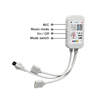 Contrôleur LED intelligent Tuya WiFi Smart Life, musique, 16 millions de couleurs, mode minuterie 6A, 5-24V, application, télécommande 24 touches, commande vocale Alexa Echo