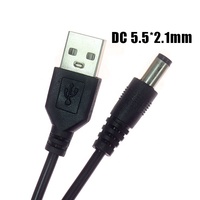 Cable de Carga USB a DC de Alta Calidad de 1M 5V con Conector de Barril de 5.5x2.1mm para Lámpara LED, Altavoz, Ventilador, Router