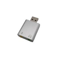 USB 2-Kanal 7.1 Externer Adapter mit 3,5mm Klinkenstecker Kopfhörer/Mikrofon Soundkarte für Laptop