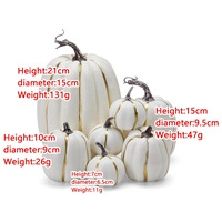 AYOYO NOUVELLE ARRIVÉE Halloween 7 pièces Citrouilles en plastique portables pour décoration extérieure, mariage et Thanksgiving