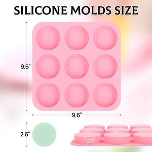 MUYULINS Factory 9-Cavity Cylindrical Maker LFGB Platinum Non-Stick BPA-Free <b>Silicone</b> Soap Mold - Product Image 6