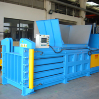 Presse à balles hydraulique horizontale semi-automatique pour déchets de papier, carton, cartonnette, compacteur à économie d'énergie 5-8 tonnes/heure