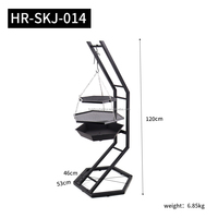 Chaîne de suspension réglable pour barbecue de jardin, grille de barbecue au charbon de bois