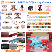 Arnés para Perro con Bordado OEM, Correa Ajustable de Pana Suave con Forma de Corazón, Arnés Transpirable para Cachorros, Conjunto de Arnés de Lujo Personalizado para Perros
