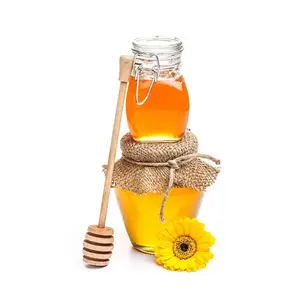 Miel chinois 100% de couleur jaune et tournesol emballé dans des bouteilles ou des fûts