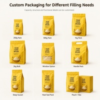 Fermeture à glissière blanche Stand up Pouch Feuille d'aluminium Mylar Stockage Sacs alimentaires Recyclable Zip Lock Doypack Plain Model
