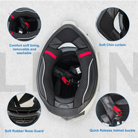 Casque de moto à double visière et confortable de haute qualité avec moteur intégral ABS, course sportive hors route