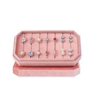 Estuches de Lujo para Collares con Logotipo Personalizado, Hechos a Mano, Rectangulares, de Terciopelo, Color Personalizado, Caja de Empaque para Joyería y Anillos de Boda, Ele Queen EQ966 - Product Image 1