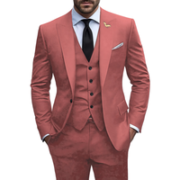 Costume d'affaires trois pièces pour homme FUYI, nouveau, à simple boutonnage, sur mesure, col à revers perlé, couleur unie