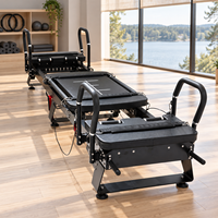 Mesin Reformer Pilates Aluminium Berkualitas Tinggi Queenlife Private Label, Peralatan Gym Custom, Perlengkapan Kebugaran Baru