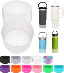 Funda Protectora de Silicona de Grado Alimenticio para Botellas Stanley <span class=keywords><strong>Quencher</strong></span> H2.0 de 40 oz y 30 oz, Accesorio de Viaje para Vasos con Asa - Product Image 1