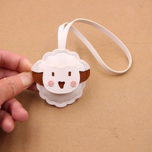 Hot Good Quality Leather Sheep <b>Keychains</b> Animals Leather Key Chains Luxury Fashion Keyrig Pendants for Bag Decoration - Product Image 6