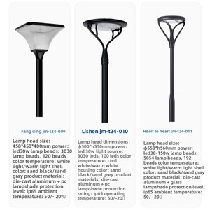 Lampes LED d'éclairage extérieur pour projets d'énergie, lampadaires étanches en aluminium moulé sous pression IP65, garantie <span class=keywords><strong>5</strong></span> ans, 220V, large spectre - Product Image 4