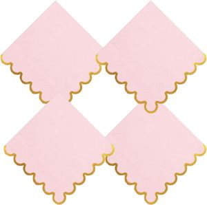 Foil emas koktail hitam sekali pakai kustom dengan Logo bergigi pesta Restoran pesta pernikahan makan malam kertas serbet dicetak - Product Image 4