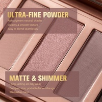 Mini palette de fards à paupières rose pâle, longue tenue, pour un regard éclatant toute la journée, texture mate et scintillante, texture lisse