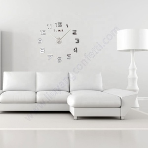 Diy Living Room Decor Acrylic Mirror Sticker <strong>Battery</strong> <strong>Operated</strong> Modern Home Decoration Office Bedroom Classroom Large <strong>Wall</strong> <strong>Clock</strong> - Product Image 2