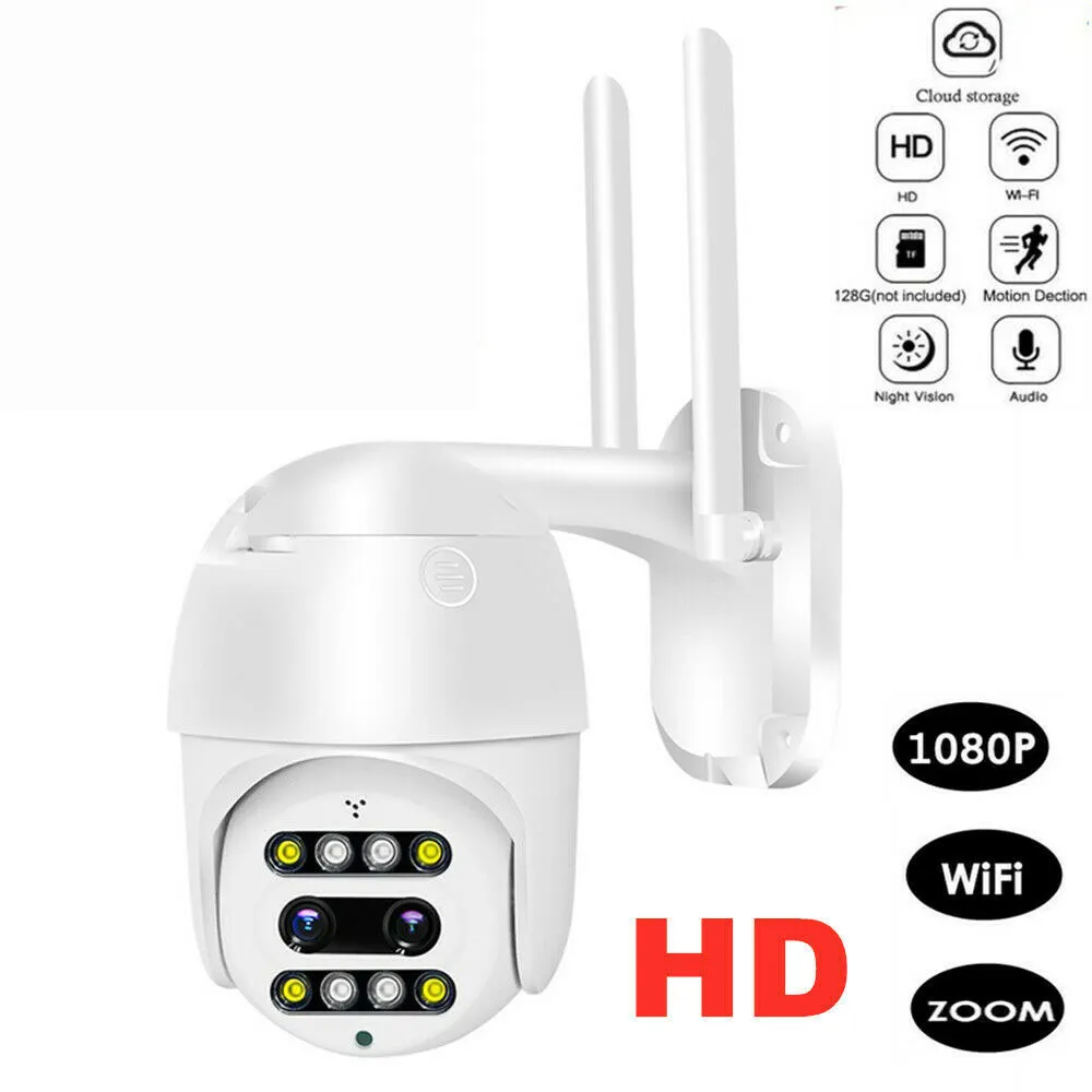 Wistino 4MP Motion Detection 10X Zoom Dual Lens Outdoor Wifi Security Camera Home Colorful Night Vision Security Camera