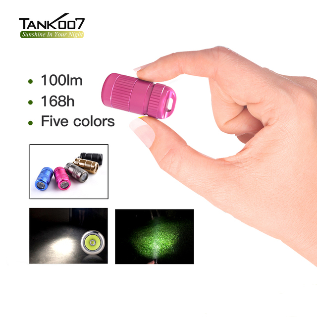 TANK007 E15Ai Waterproof Wholesale Mini Keychain Flashlight LED Aluminum High Power EDC Torch Light with USB Charging