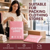 Sac d'expédition pour vêtements biodégradable avec logo personnalisé, 25*33 cm (10*13 pouces), sac d'emballage polyvalent pour vêtements