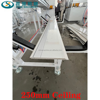 250mm 300mm 7 ~ 8 m/min plafond en PVC à grande vitesse 200mm ligne de production d'extrusion de panneau mural