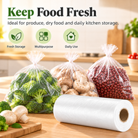 Sacs en plastique transparents pour fruits et légumes imprimés sur mesure, rouleaux de sacs en HDPE pour les produits frais, pour les épiceries