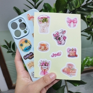 Hoja de Adhesivos de Tela con Diseño de Ojo de 32 mm, Adhesivos Epoxi 3D Transparentes para iPhone - Product Image 1