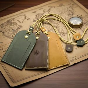 Modern PU Leather Embossed Luggage <b>Tag</b> Custom Monogram Engraved <b>Name</b> Initials Portable Wedding Favor Travel Gifts - Product Image 1
