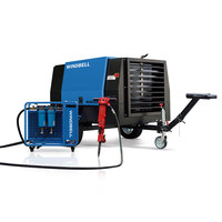 Compresseur d'air à vis diesel mobile portable robuste pour l'exploitation minière, 10 bars, 12 bars, 185 CFM, avec marteau perforateur