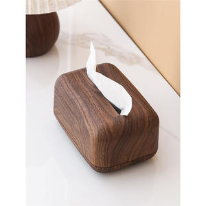 Boîte à mouchoirs de style vintage en imitation bois de noyer, autoportante, pour mouchoirs à tirer, pour voiture et maison - Product Image 4