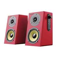 Nuevos Altavoces Estéreo Activos para PC con Alimentación USB, AUX 2.0, Color Rojo, con Micrófono y Conector para Auriculares