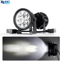 Phare de conduite tout-terrain LED 4 pouces, 4 pièces, 30W 6000LM, IP69K, faisceau combiné universel, lentille incassable pour