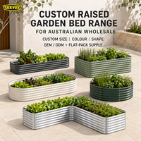 Kit de Jardinière Modulaire Surélevée en Acier Galvanisé Ondulé pour Légumes, Fabrication OEM, Vente en Gros, Usine Australie