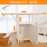 Planche à repasser pliante en bois avec cadre en acier inoxydable et housse, mobilier domestique moderne réglable, vente en gros