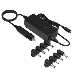 Replaceable Substitutable DC Plug 5517 5525 4817 2..35*0.7mm 5530 7906 8Tips 19V4.74A 90W Car Laptop Charger For Notebook Laptop