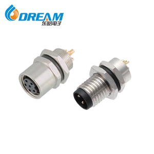 DREAM START M8 Waterdichte DIN-connector PCB Afgeschermde 2-pins contact mannelijk naar vrouwelijk schuine connector <span class=keywords><strong>Code</strong></span> a - Product Image 1