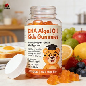 Gomitas Veganas con DHA de Algas para Niños, para el Desarrollo Cerebral y de la Visión, 60 Gomitas, Suplemento Dietético GMP - Product Image 4