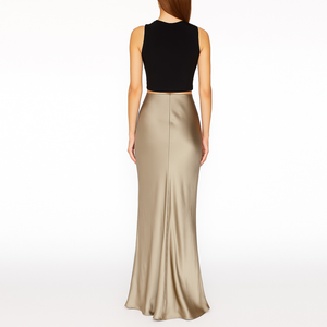 Jupes élégantes sur mesure pour femmes, jupe longue maxi en satin à taille haute pour femmes - Product Image 2