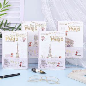สมุดโน้ต A5รูปหอไอเฟลสไตล์ย้อนยุคหรูหราพิมพ์ลายสีสันสดใสปกกระดาษลายนูนสีทองปกแข็งและสมุดบันทึก - Product Image 2