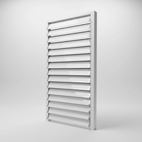 Volets à lamelles horizontales modernes en alliage d'aluminium, lames personnalisables, garantie 5 ans+, pour usage industriel extérieur (groupe électrogène)