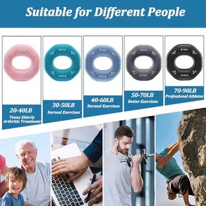 Chengmo thể thao mới đến Silicone 20-90lb tay Gripper sức mạnh tập thể dục gripping Vòng tập thể dục phòng tập thể dục ngón tay cẳng tay huấn luyện viên - Product Image 3