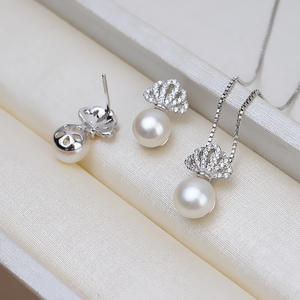 S925 Silver Flower Shaped Tassel Earrings 8-13 Pearl Tire Hair Empty DIY Handmade Accessories <b>Tray</b> <b>Jewelry</b> Findings Components - Product Image 2