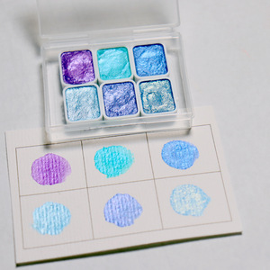 สีทาเล็บแบบญี่ปุ่นสไตล์ศิลปะ หกสีประกายมุก สีน้ำทำมือ ติดทนนาน - Product Image 2