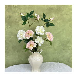 5 têtes Qiangwei décoration de <span class=keywords><strong>rose</strong></span> faite à la main pour la résidence pour Noël et la fête des mères célébration fleur artificielle - Product Image 1
