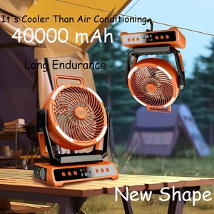 Ventilateur d'extérieur rechargeable 40000mAh, longue autonomie, LED, télécommande intelligente, USB, refroidissement, camping, portable, rechargeable - Product Image 2