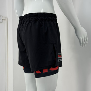 2-in-1 Hochgeschlitzte Shorts für MMA BJJ Kämpfer 4-Wege-Stretch Leichtgewichtiger Feuchtigkeitsableitender Stoff - Product Image 5