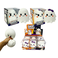 Anti-stress souple en forme de fantôme sur le thème d'Halloween, mignon et kawaii, Nexhao, couleur personnalisable