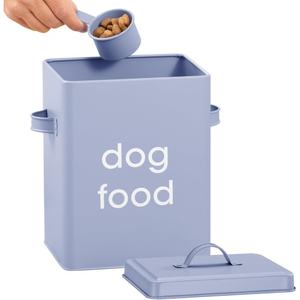 Récipient hermétique pour nourriture pour chiens, capacité de 15 lb et 50 tasses avec cuillère en métal, bac de rangement pour croquettes en métal pour chiens et chats - Product Image 1